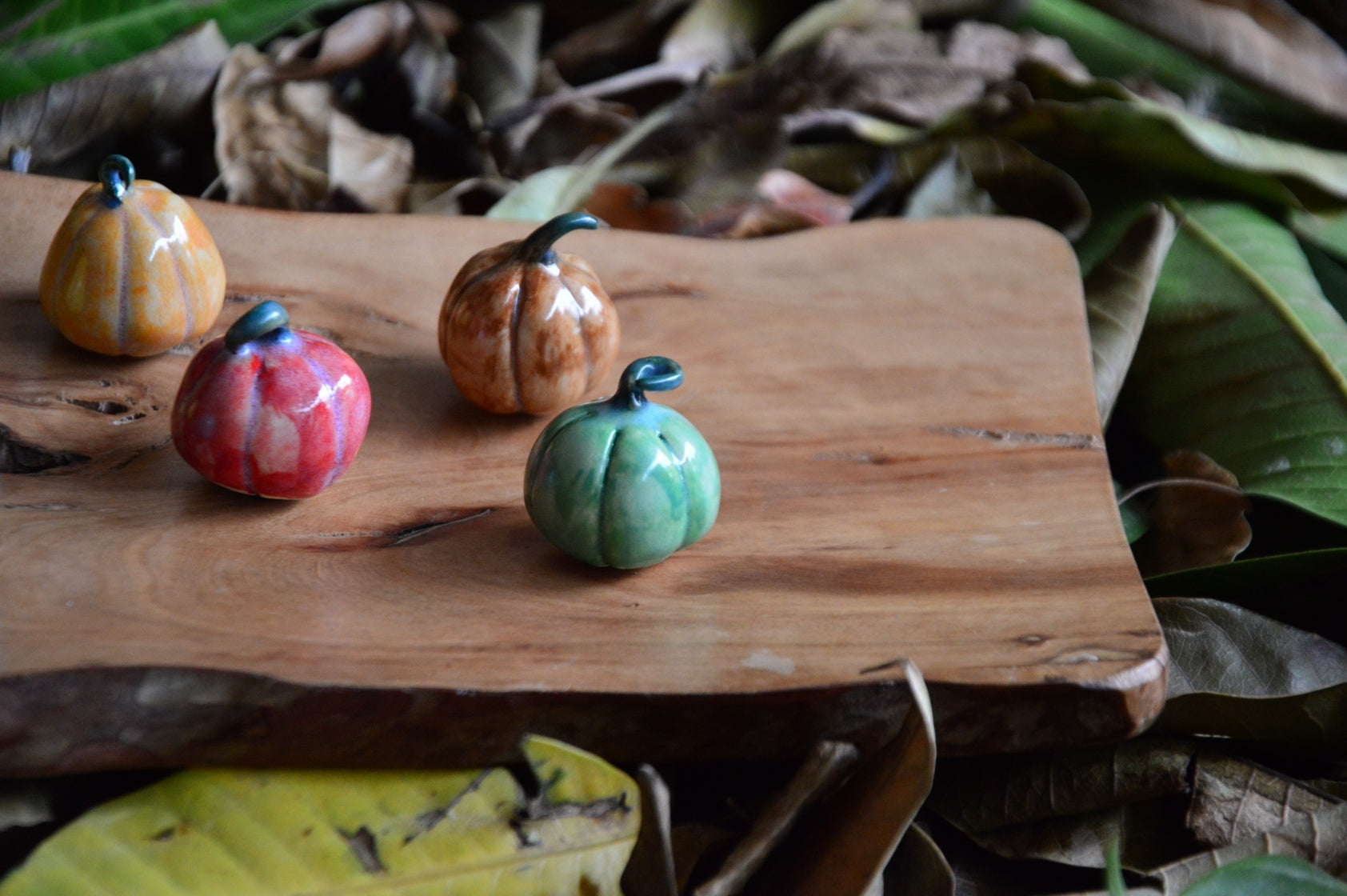 Miniature Ceramic Pumpkin Magnets | Pick Any 2