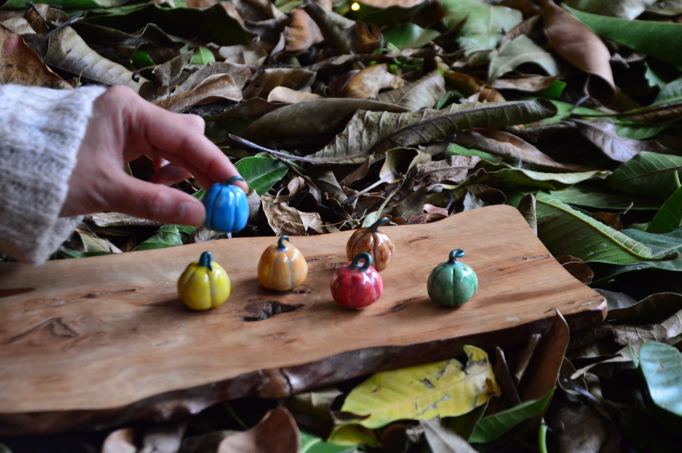 Miniature Ceramic Pumpkin Magnets | Pick Any 2
