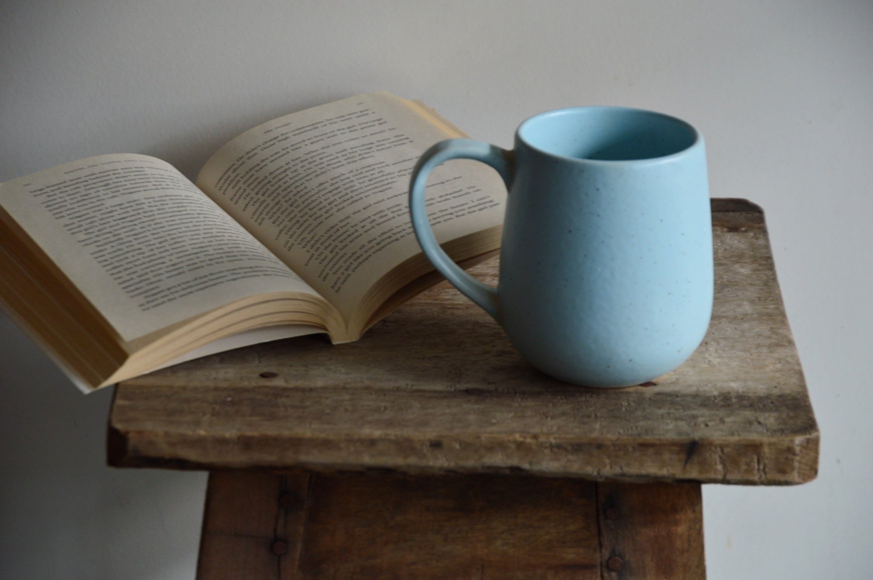 Large Blue Ceramic Coffee Mug