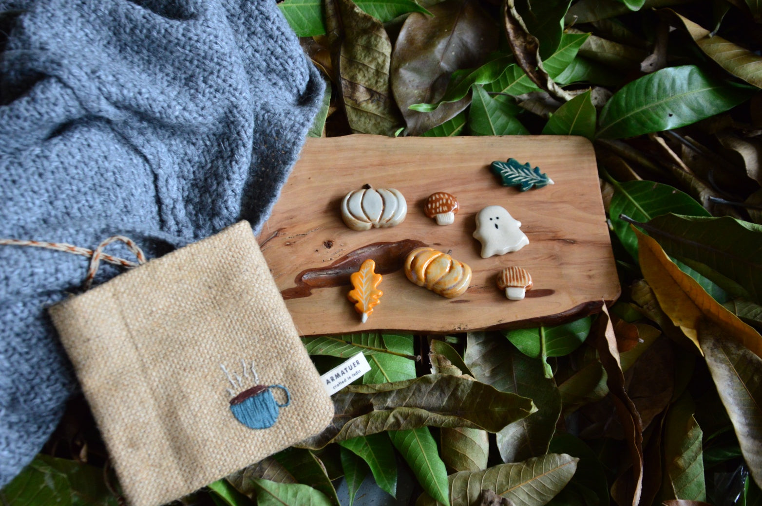 Autumn Ceramic Magnets In A Bag | Armatuer X Pritha Atelier