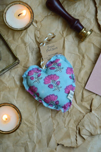 Present from the Heart | Fragrant Plush Hearts for handbags and suitcases | Blue