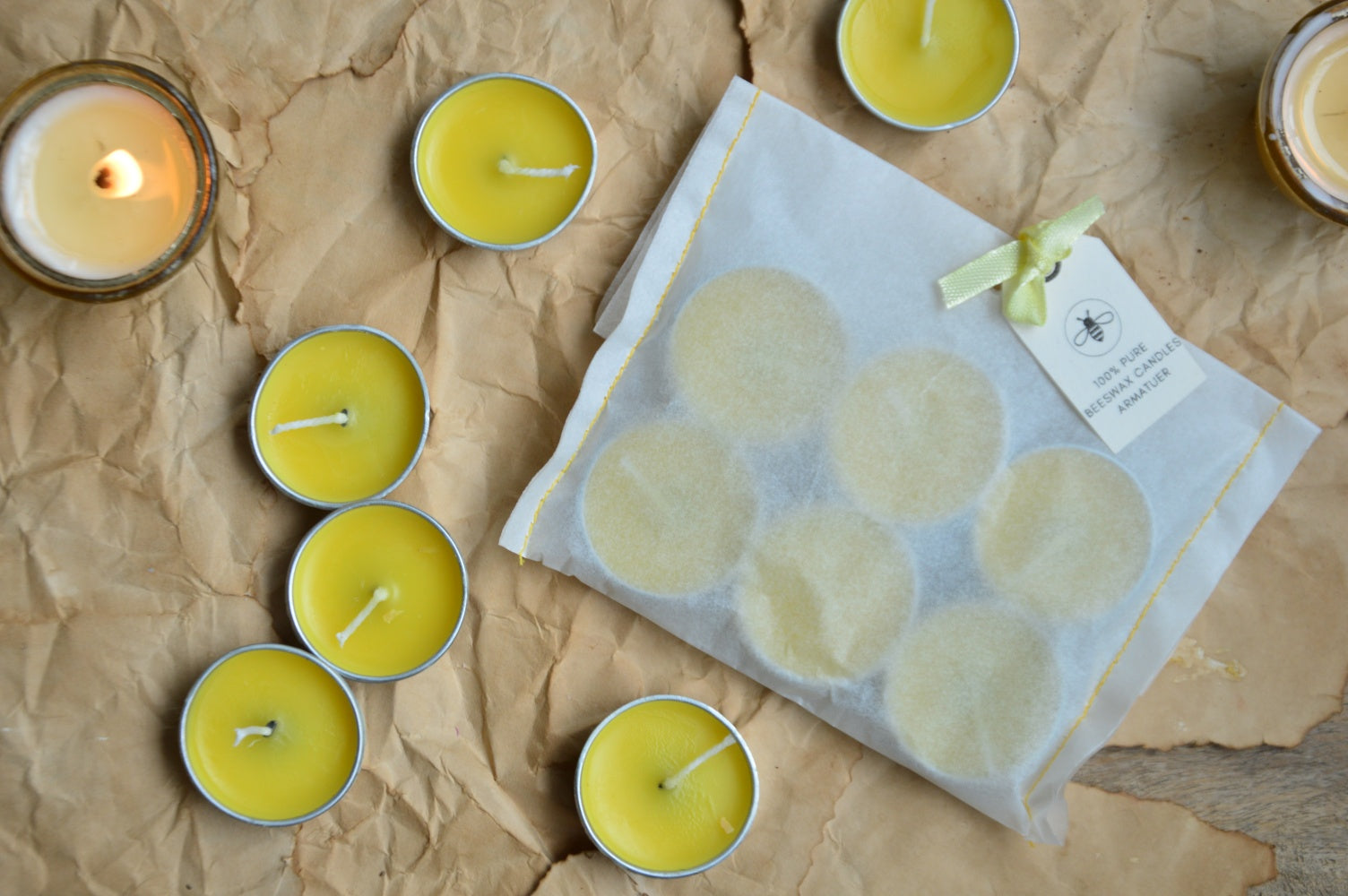 Beeswax Tealight Candles
