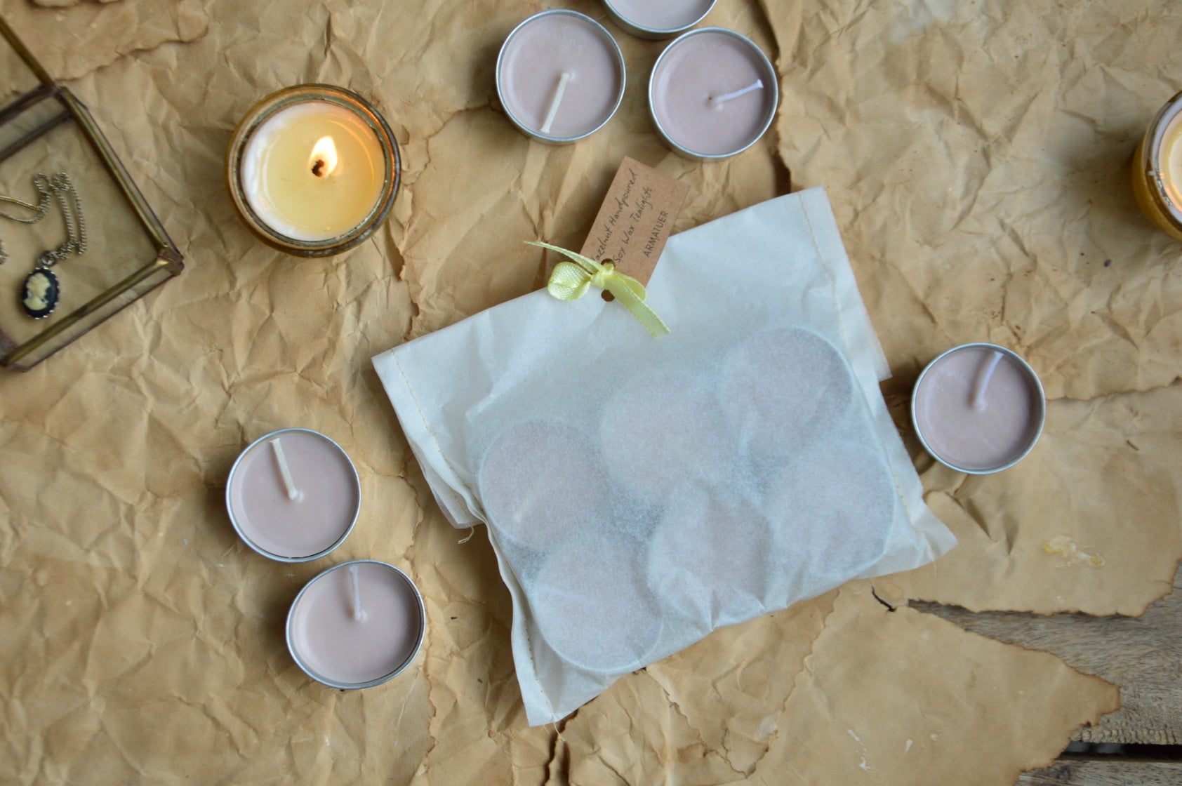 Coffee Soy Wax Tealight Candles