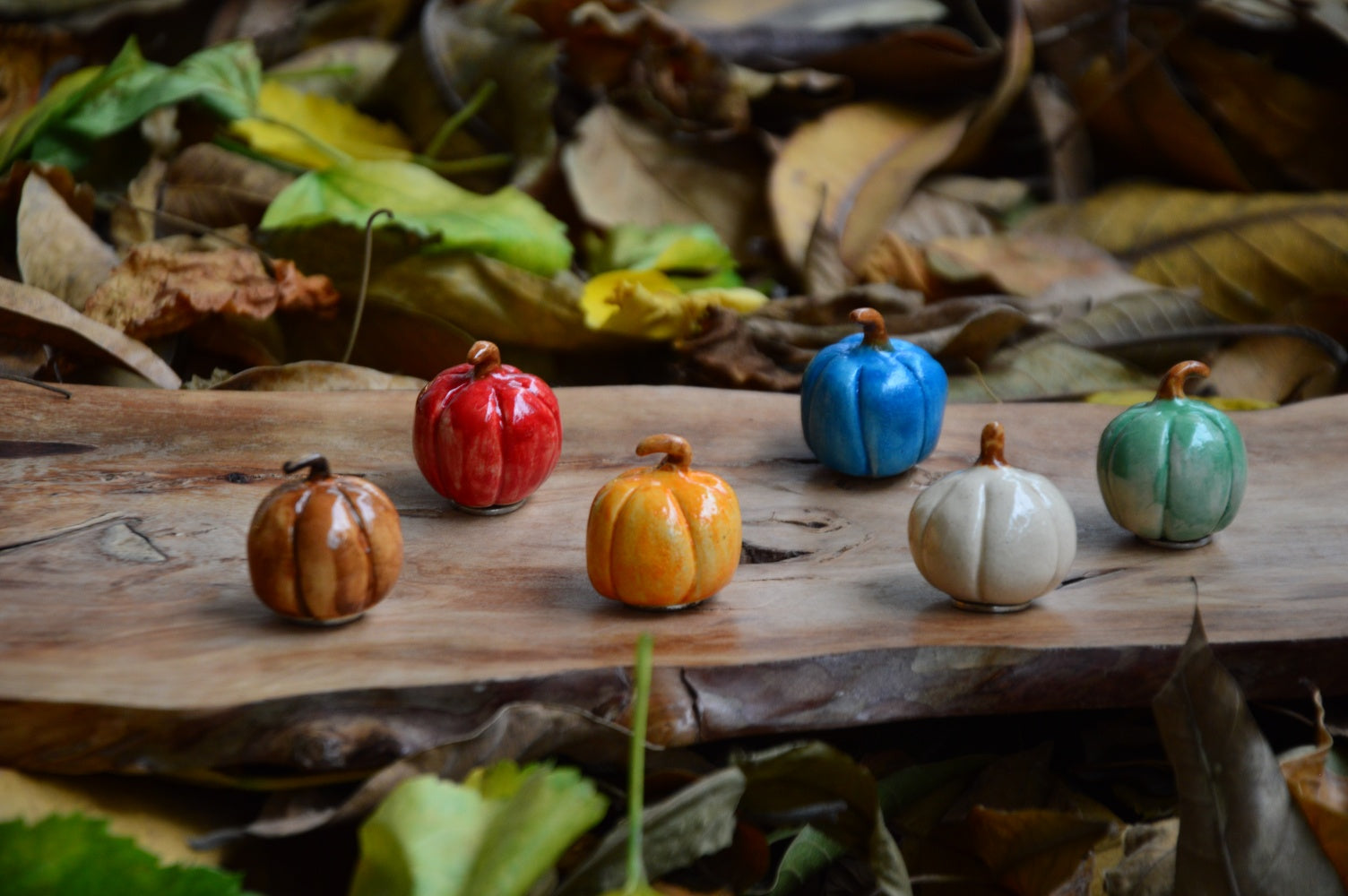Miniature Ceramic Pumpkin Magnets | Pick Any 2