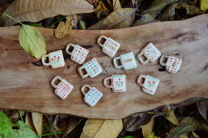 Crisp Breeze & A Warm Cuppa | Hygge Home Ceramic Magnet | Orange Flowers