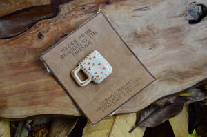 Crisp Breeze & A Warm Cuppa | Hygge Home Ceramic Magnet | Mocha Hearts