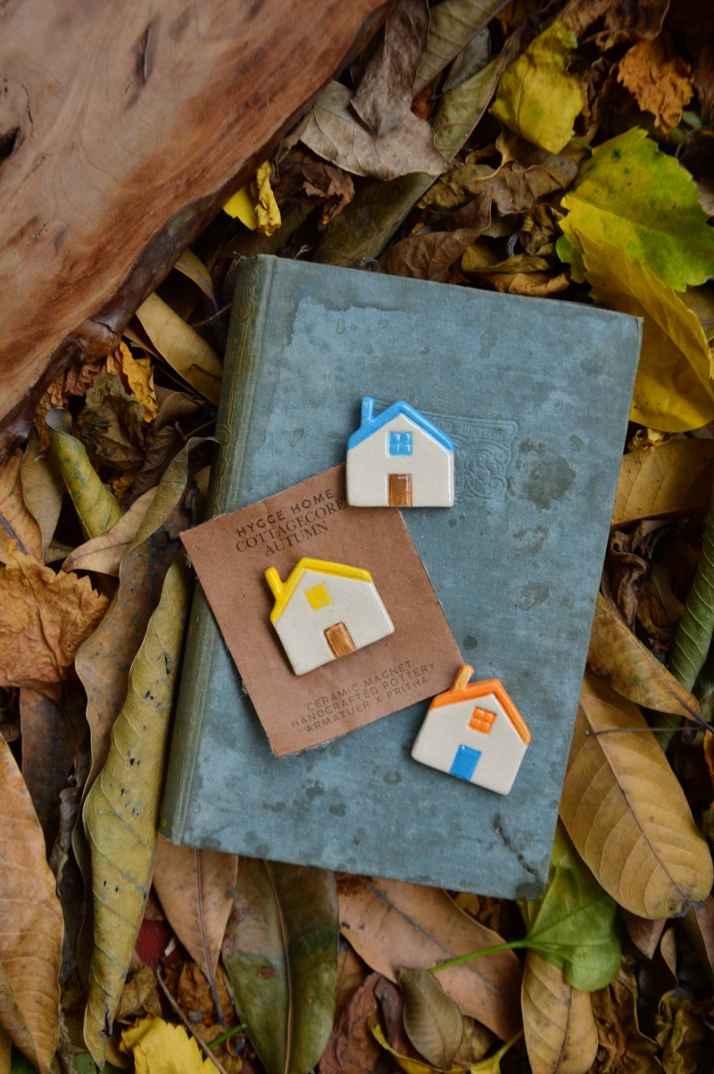A Place like Home | Hygge Home Ceramic Magnet | Yellow