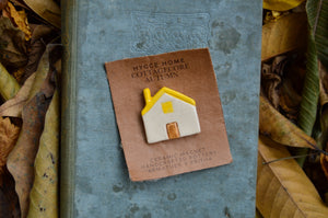 A Place like Home | Hygge Home Ceramic Magnet | Yellow