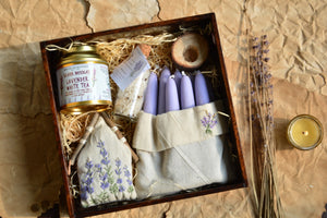Lavender Furoshiki Embroidered Gift Box