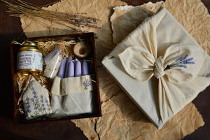 Lavender Furoshiki Embroidered Gift Box