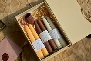 Hand Dipped Taper Candles Gift Box
