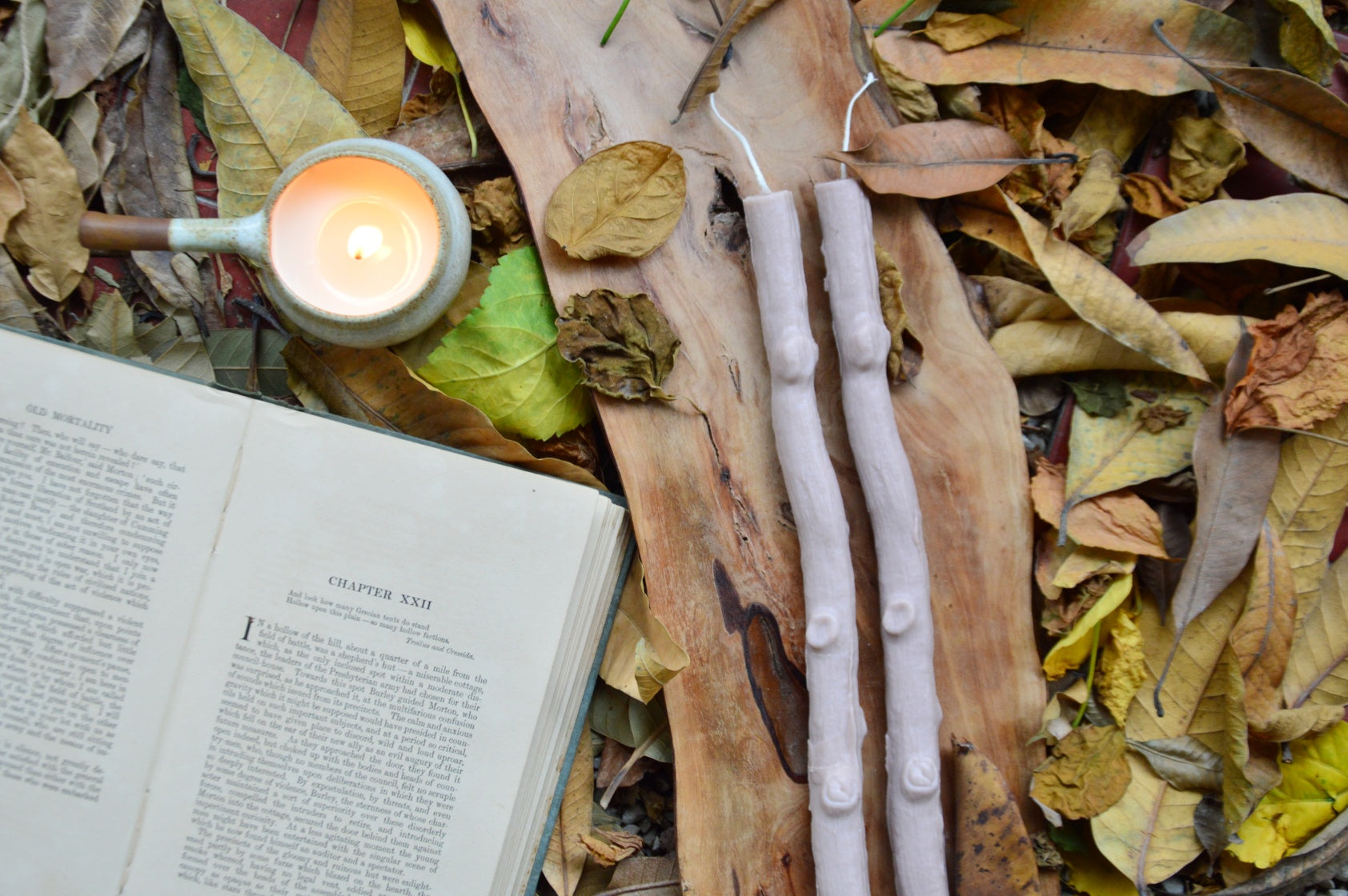 Branch Candle for Autumn Tablescape