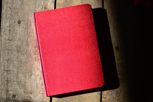 Pure Silk Fabric Journal Pink Checks | Elements of Banaras