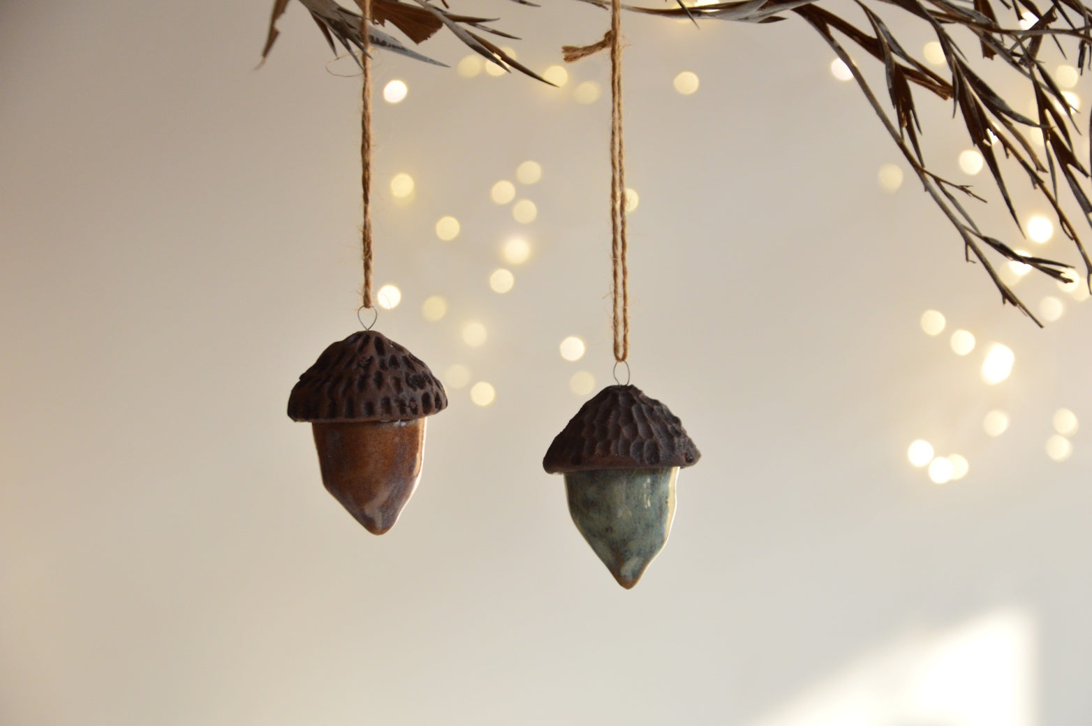 Acorn Ceramic Ornament for Christmas Tree