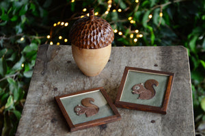 Squirrel Coaster + Wooden Acorn Candle | Armatuer X Veaves