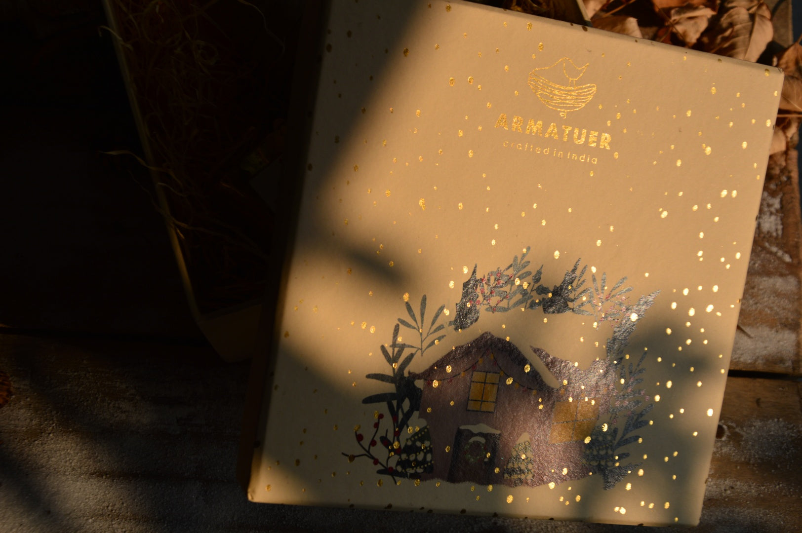 Wooden Christmas Tree | Winter Morning Snowfall Gift Box