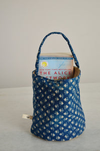 Indigo Bucket Gift Bag | Reversible Planter