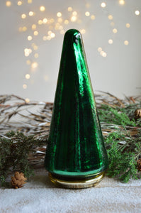 Fir Tree | Glass Tree Container Candle with Spiral Woodwick
