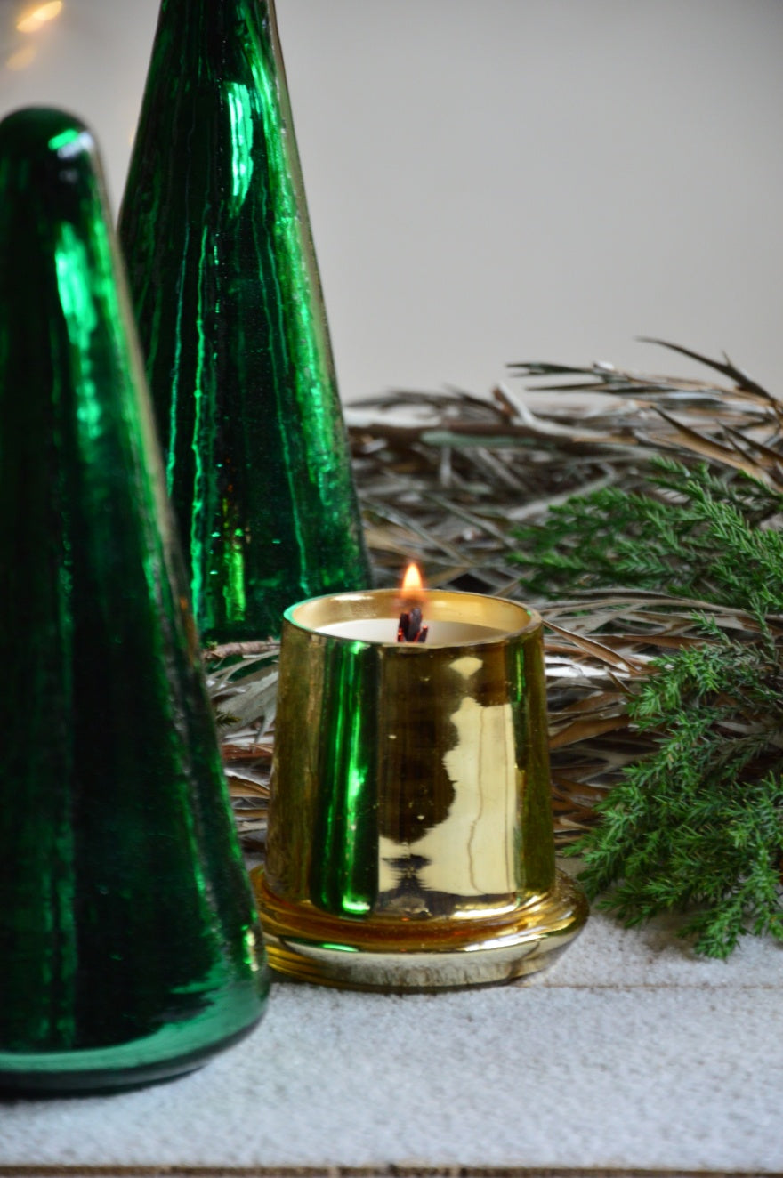 Fir Tree | Glass Tree Container Candle with Woodwick
