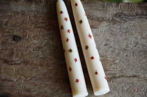 Hand Painted Hand Dipped Candles | Fallen Leaves