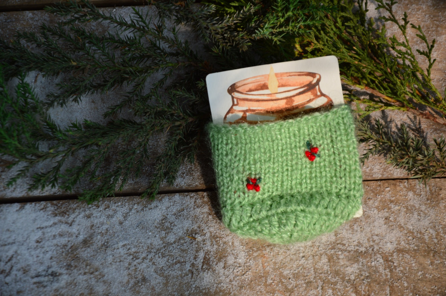 Sweater for Candles | Mistletoe Green