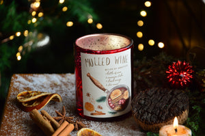 Mulled Wine | Woodwick Container Candle with a Bark Lid | Winter Edition