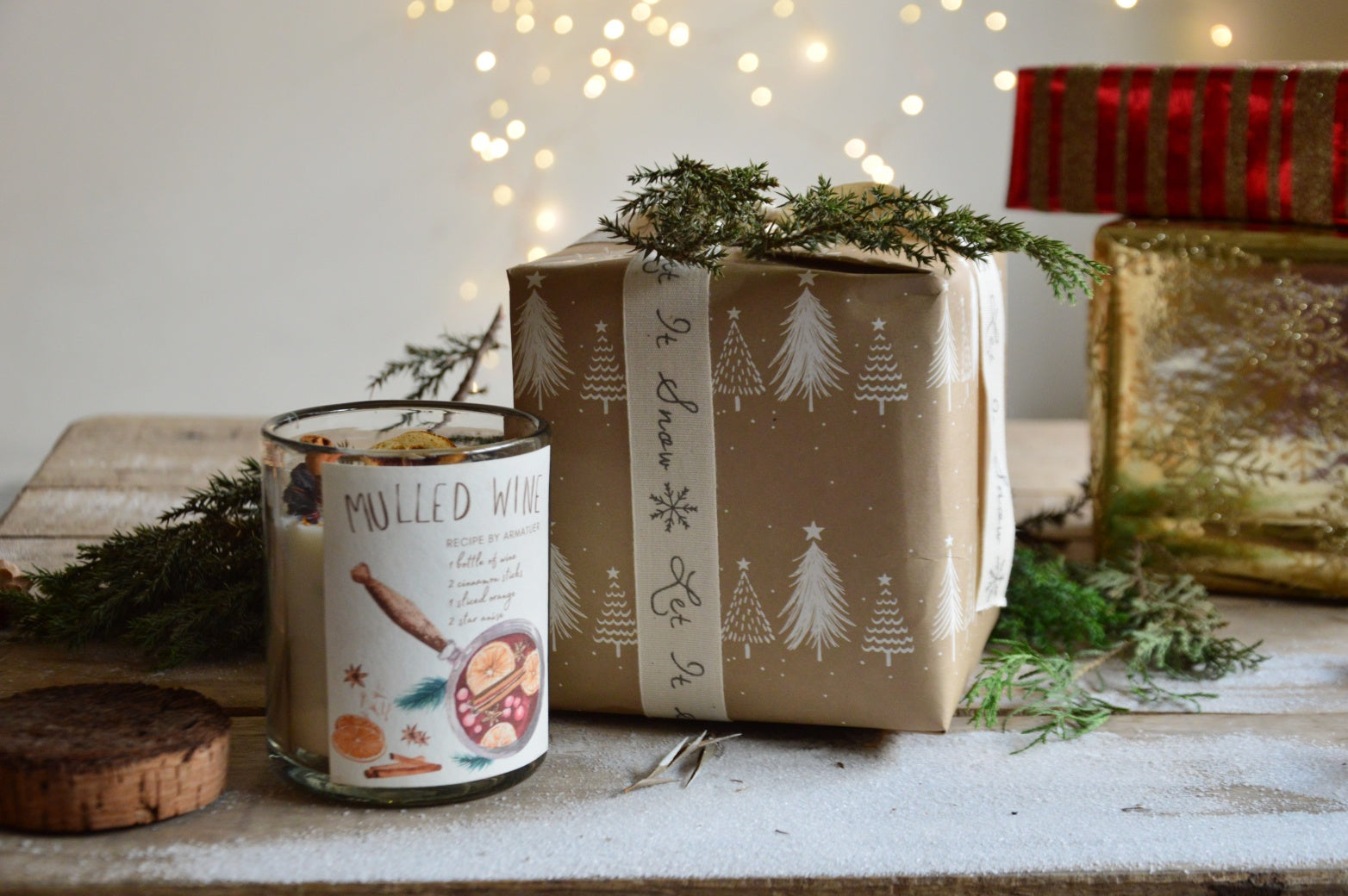 Mulled Wine | Spice & Dried Orange embelishments with a Bark Lid | Winter Edition