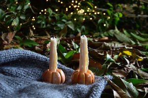 Orange Ceramic Pumpkin Candle Holder | Armatuer X Pritha Atelier