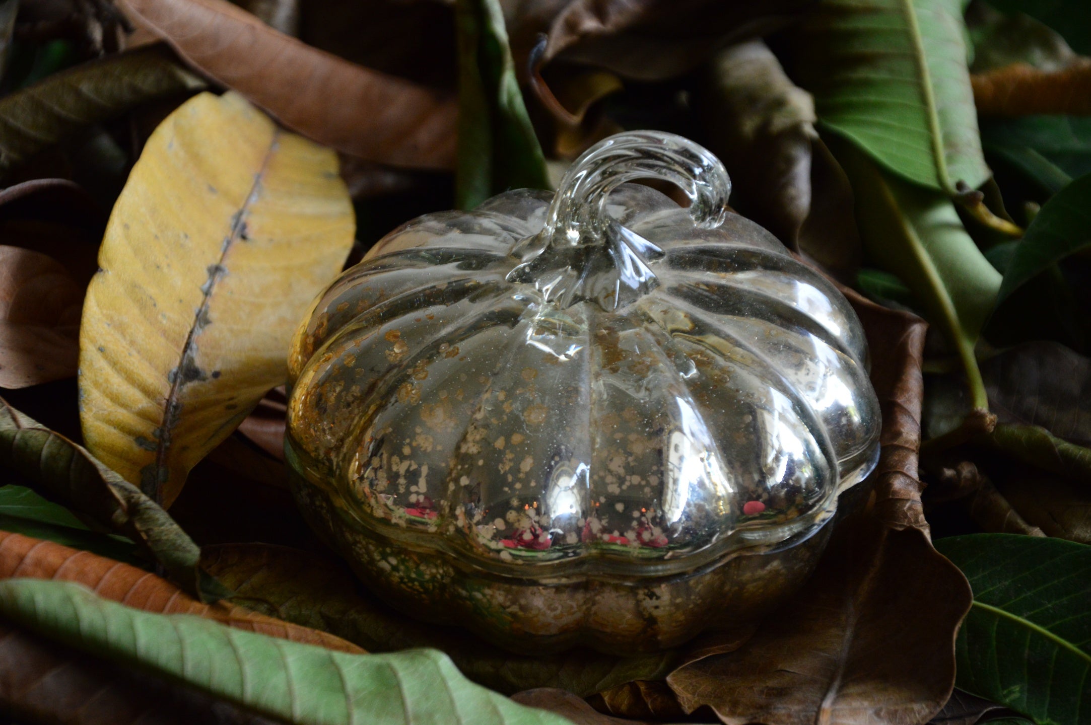Harvest Spice Vintage Silver Pumpkin Candle | Vanilla Bean