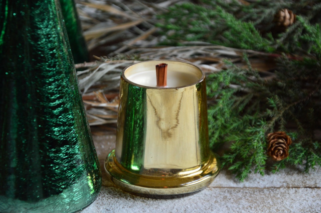 Christmas Tree | Glass Tree Container Candle with Woodwick
