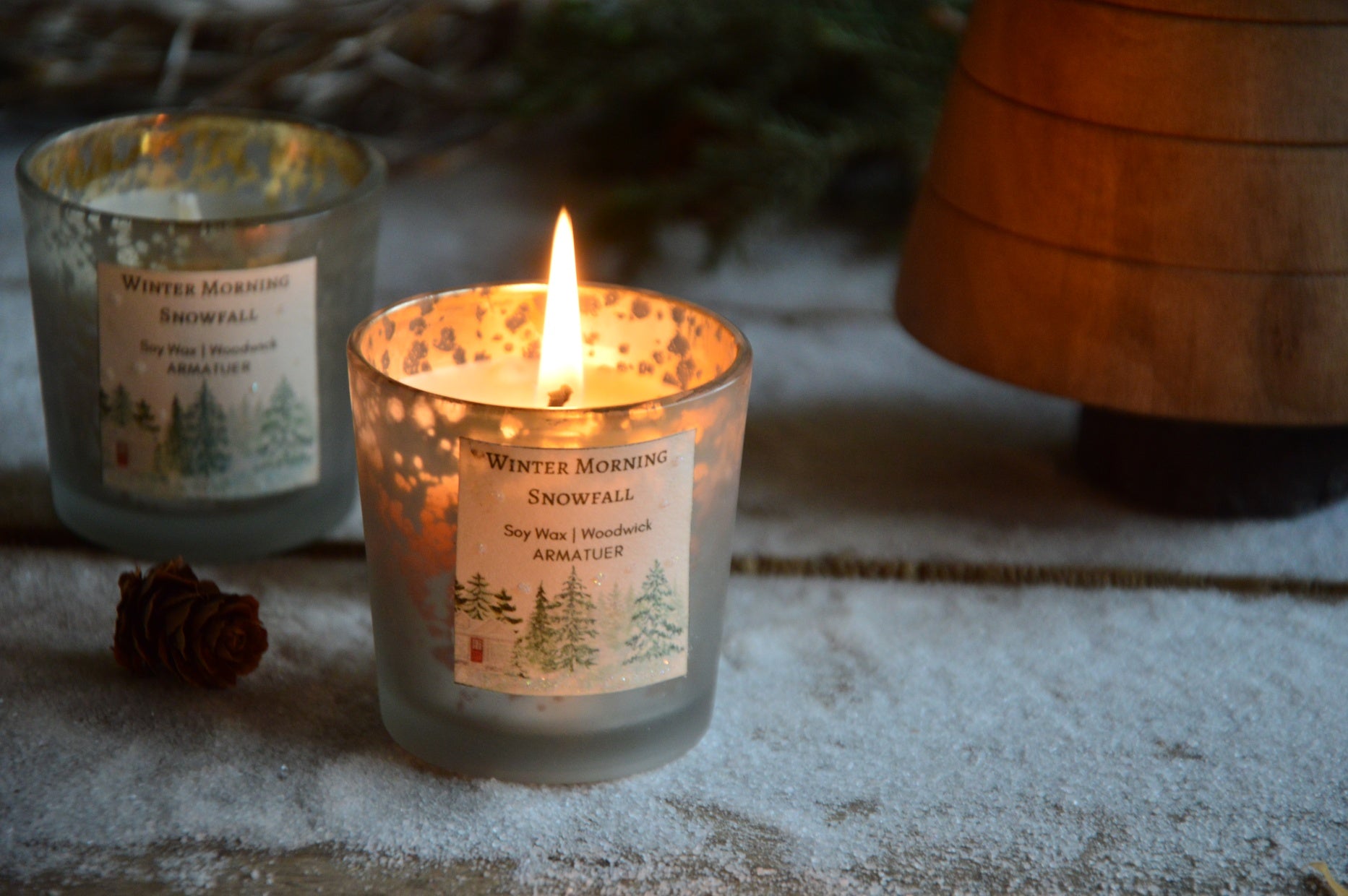 Winter Morning Snowfall | Petite Candle