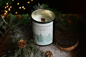 Winter Morning Snowflake | Woodwick Container Candle with a Bark Lid | Winter Edition