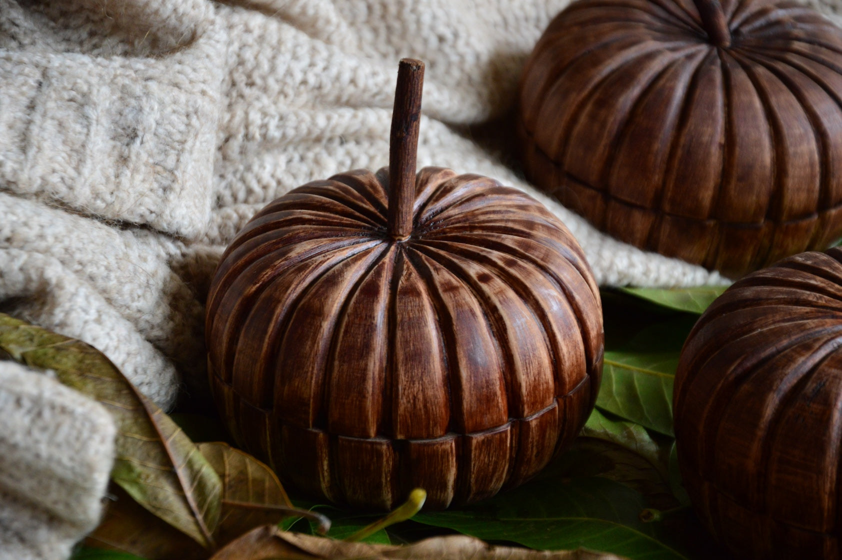 Rustic Wooden Pumpkin Candle | Days of Autumn