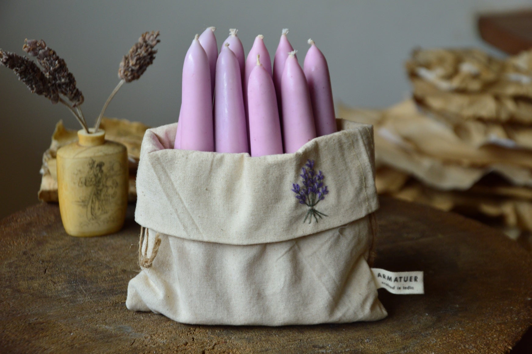 Lavender Bouquet | Tapered Hand Dipped Candles