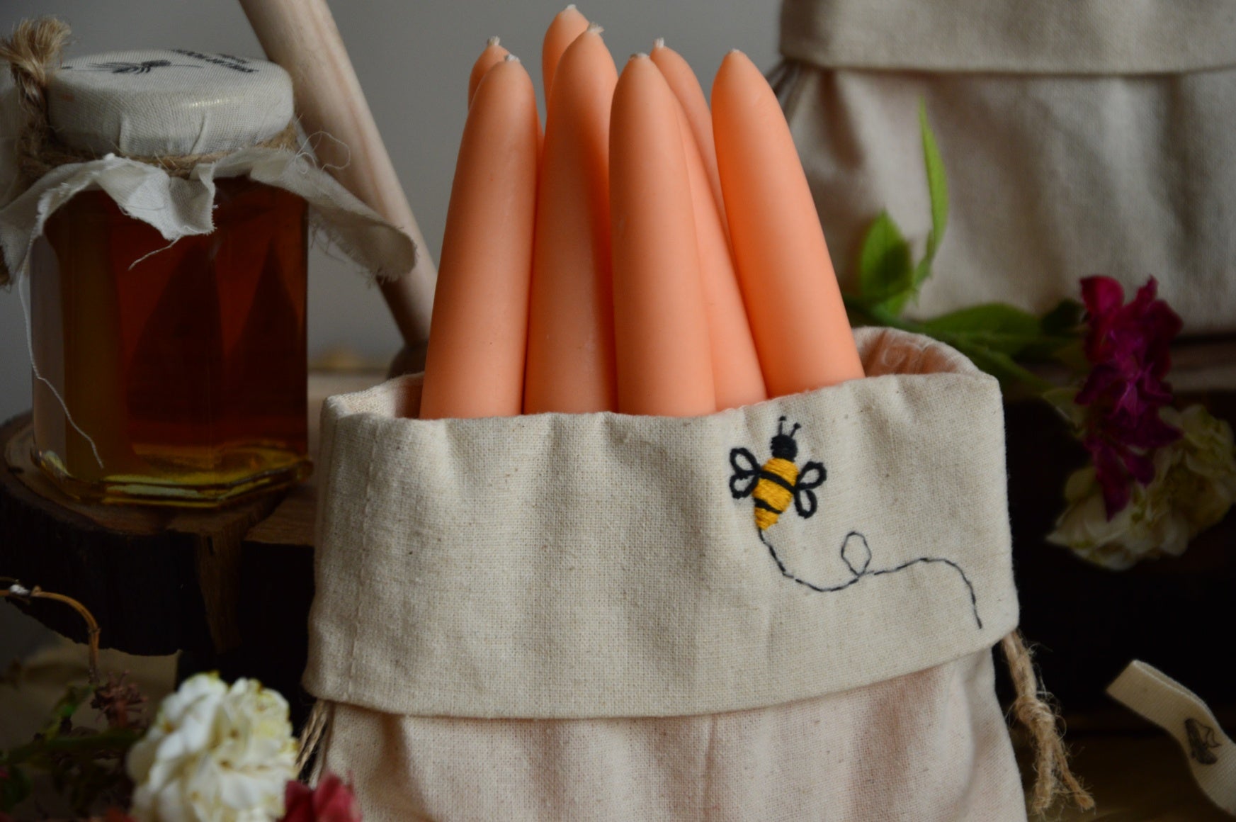 Bee's Nectar | Tapered Hand Dipped Candles