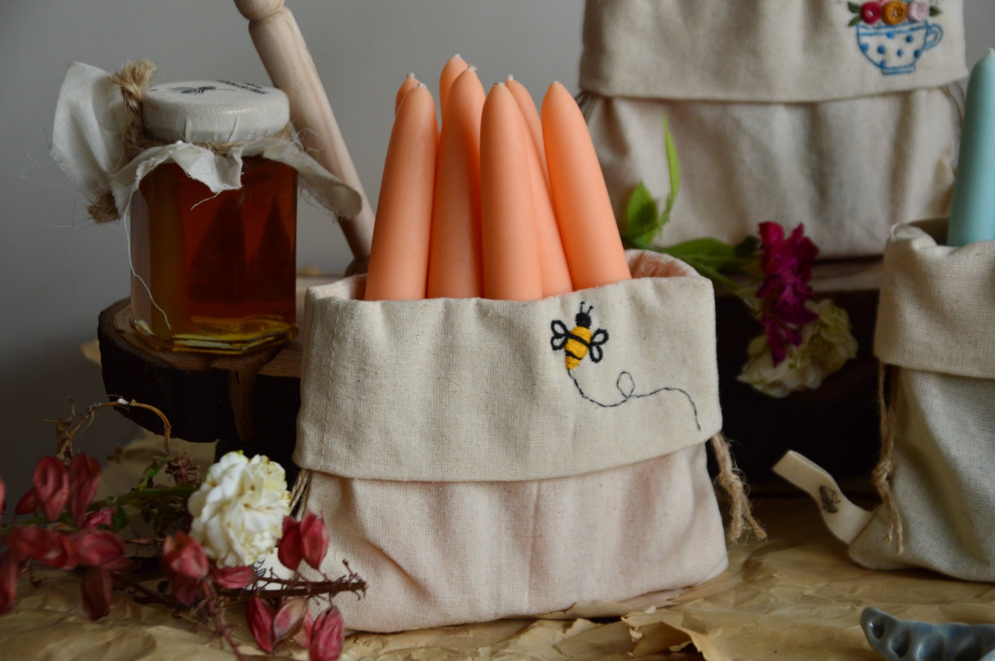 Bee's Nectar | Tapered Hand Dipped Candles