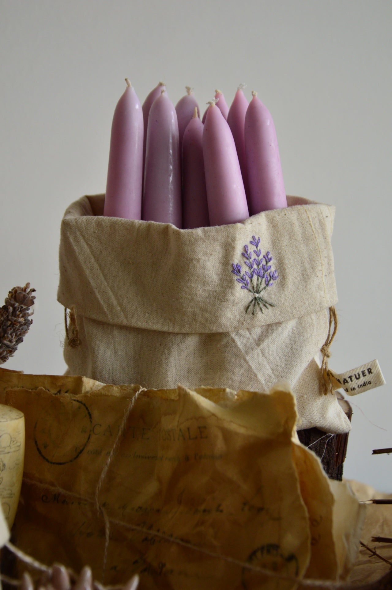 Lavender Bouquet | Tapered Hand Dipped Candles