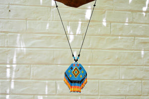 Russian Weave Necklace | Blue