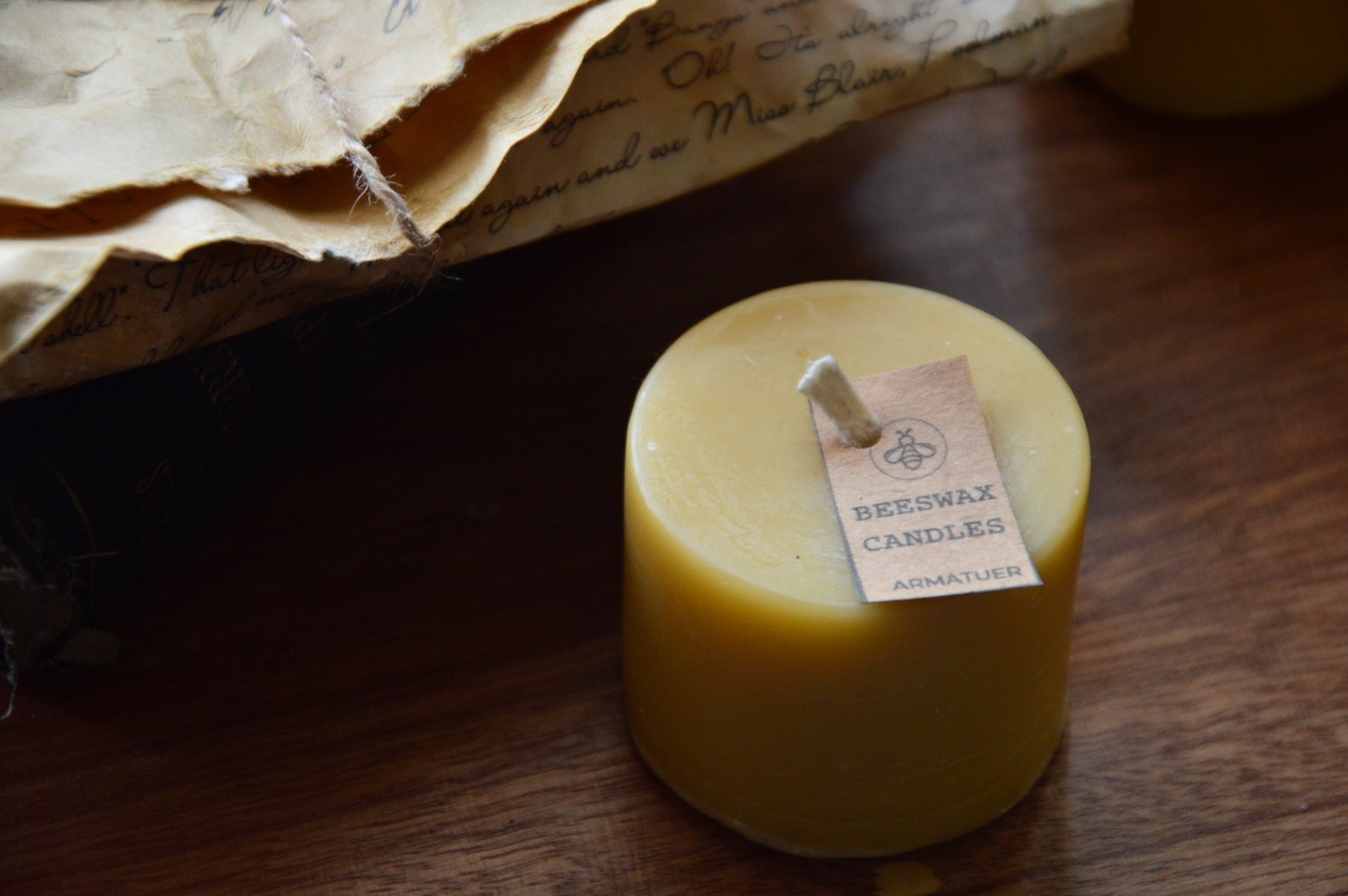 Stout Beeswax Pillar Candle