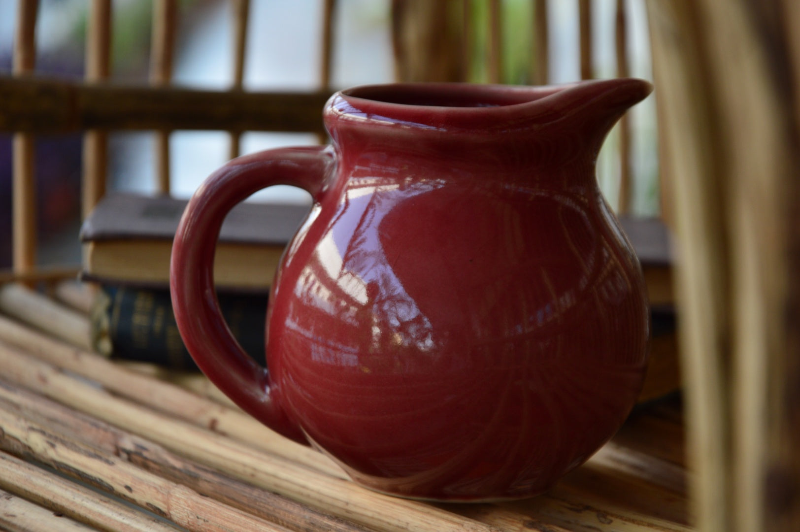 Maroon Ceramic Pitcher