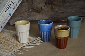 Ceramic Cutting Chai Cups | Set of 4