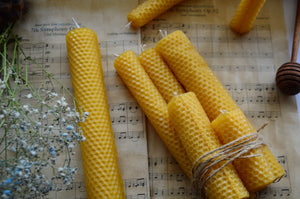 Rolled Beeswax Candles