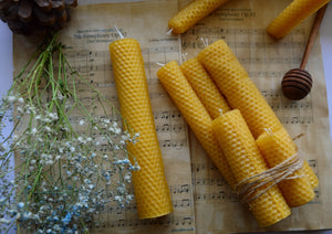 Rolled Beeswax Candles