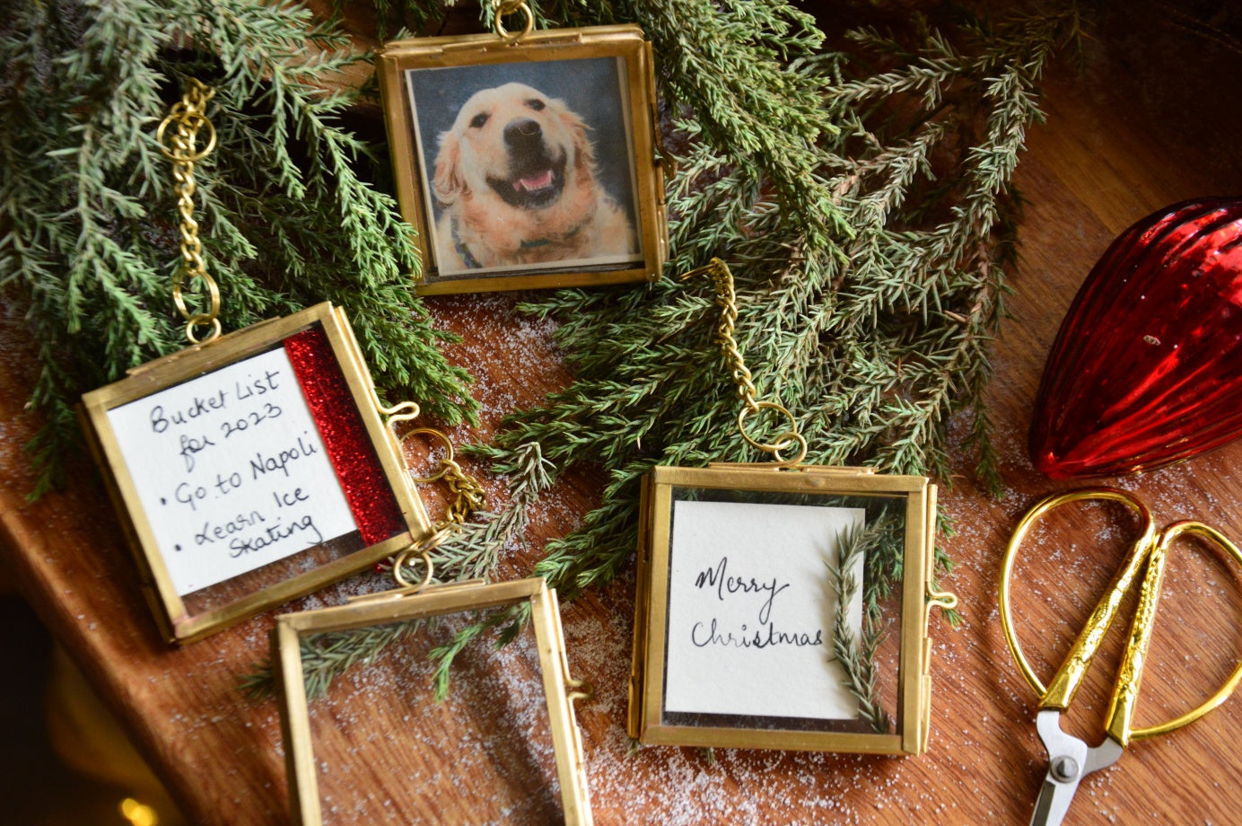 Tiny Vintage Frame Christmas Ornament