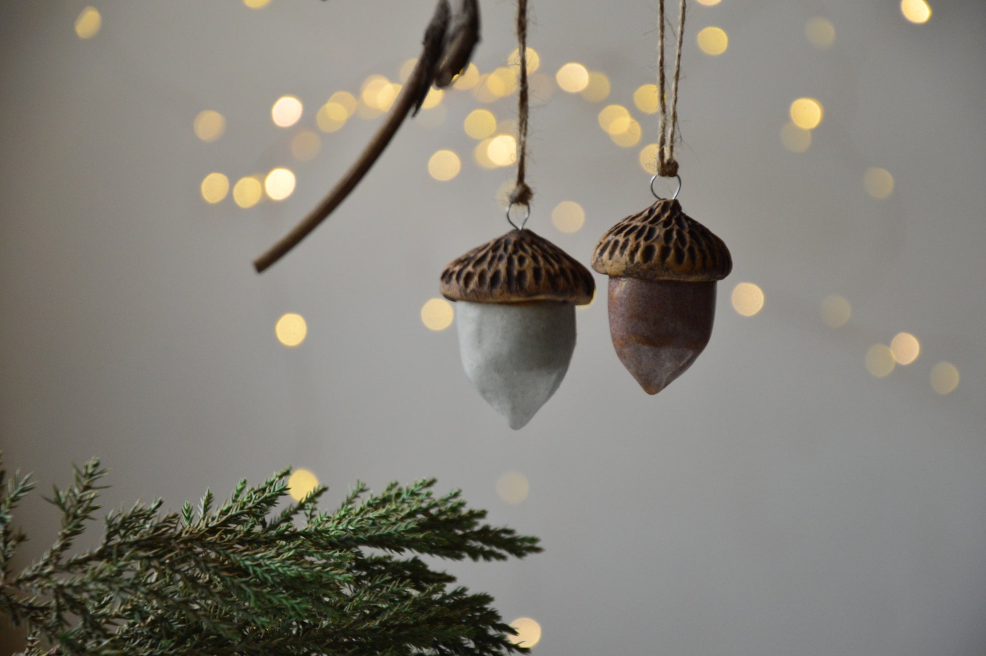 Acorn Ceramic Ornament for Christmas Tree