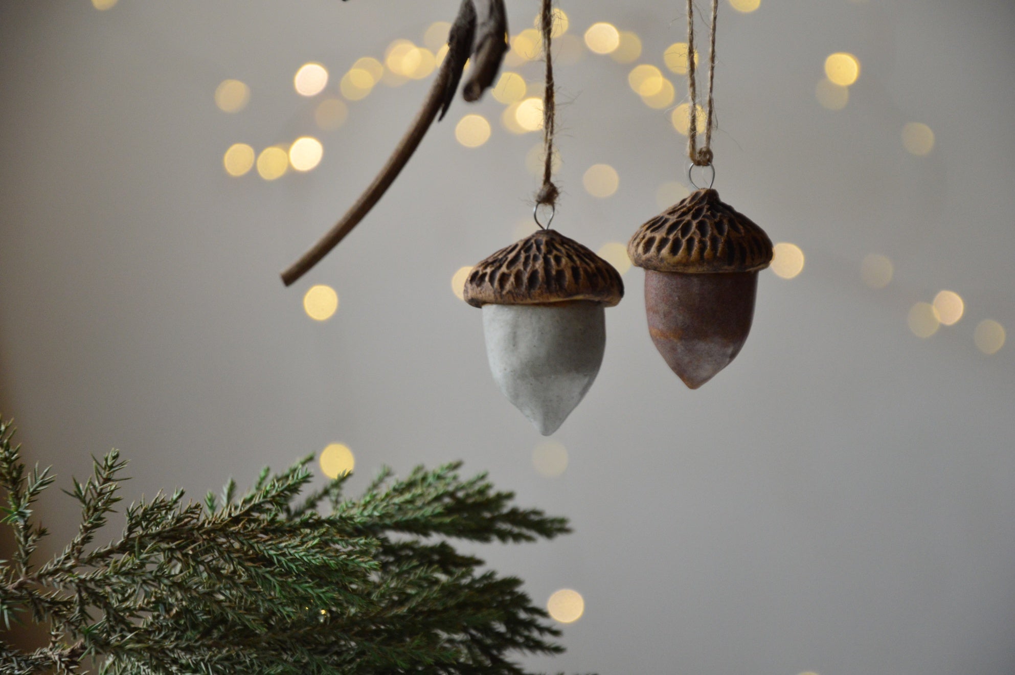 Acorn Ceramic Ornament for Christmas Tree