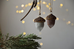 Acorn Ceramic Ornament for Christmas Tree