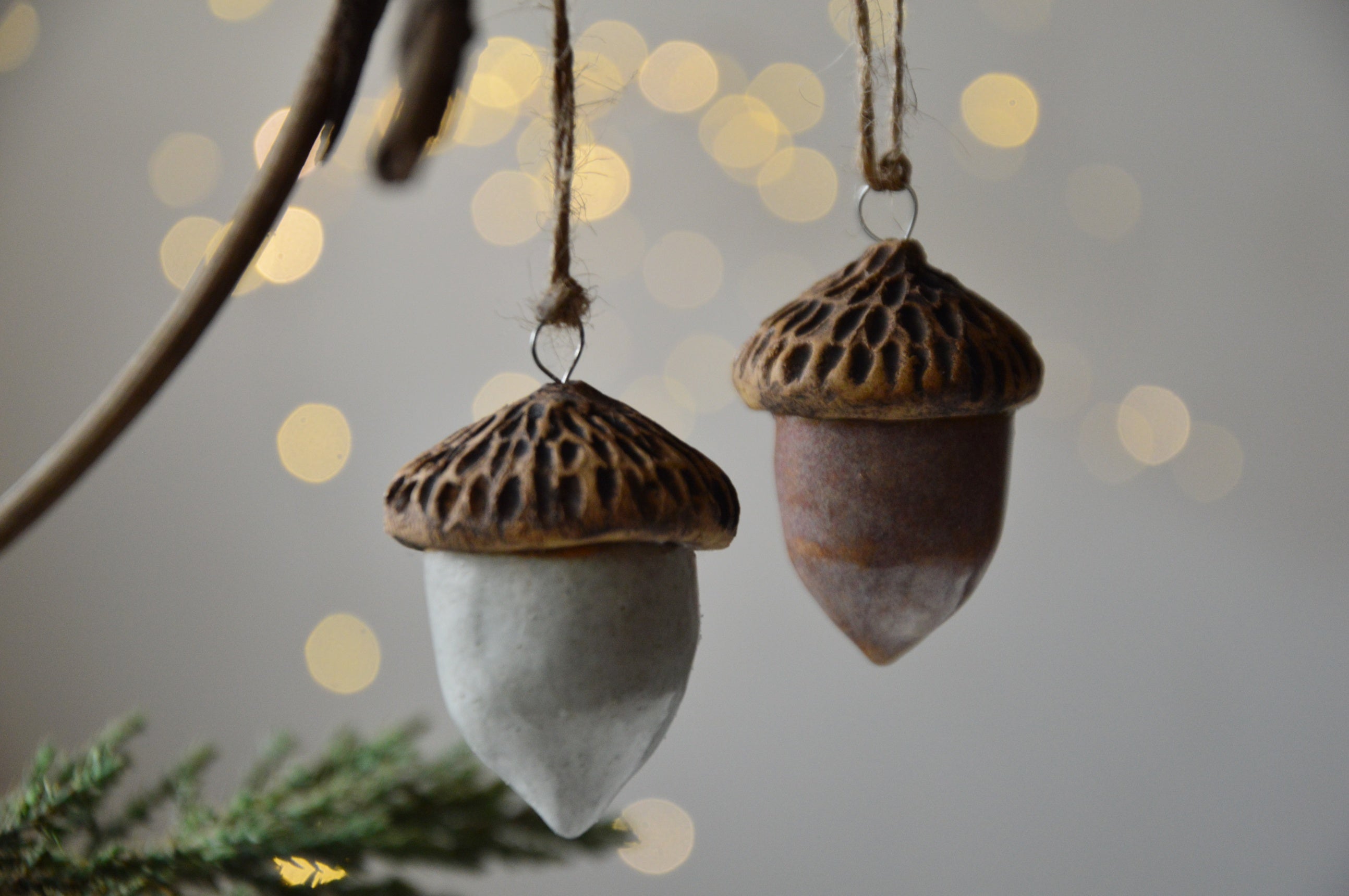 Acorn Ceramic Ornament for Christmas Tree