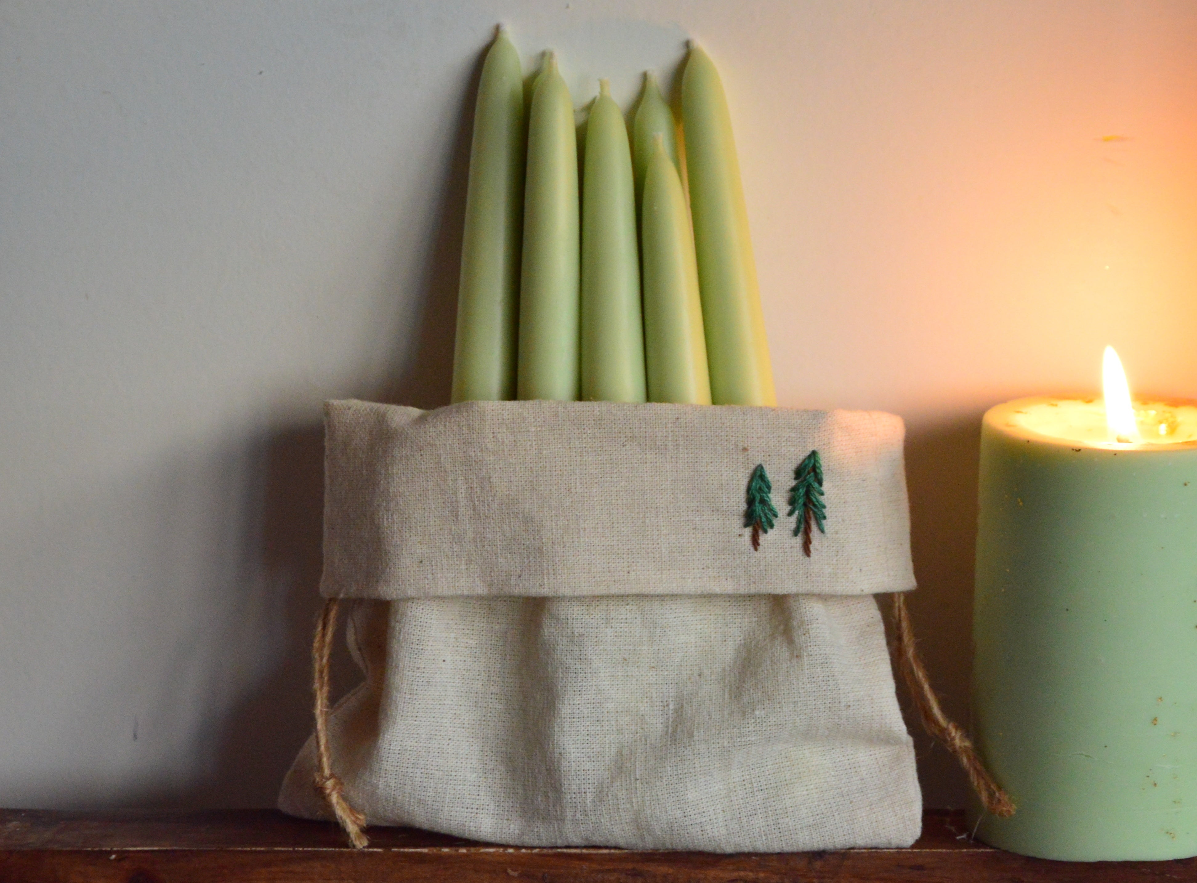Foresty Hand Dipped Candles