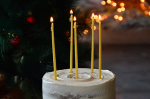 Beeswax Hand Dipped Candles for Cakes